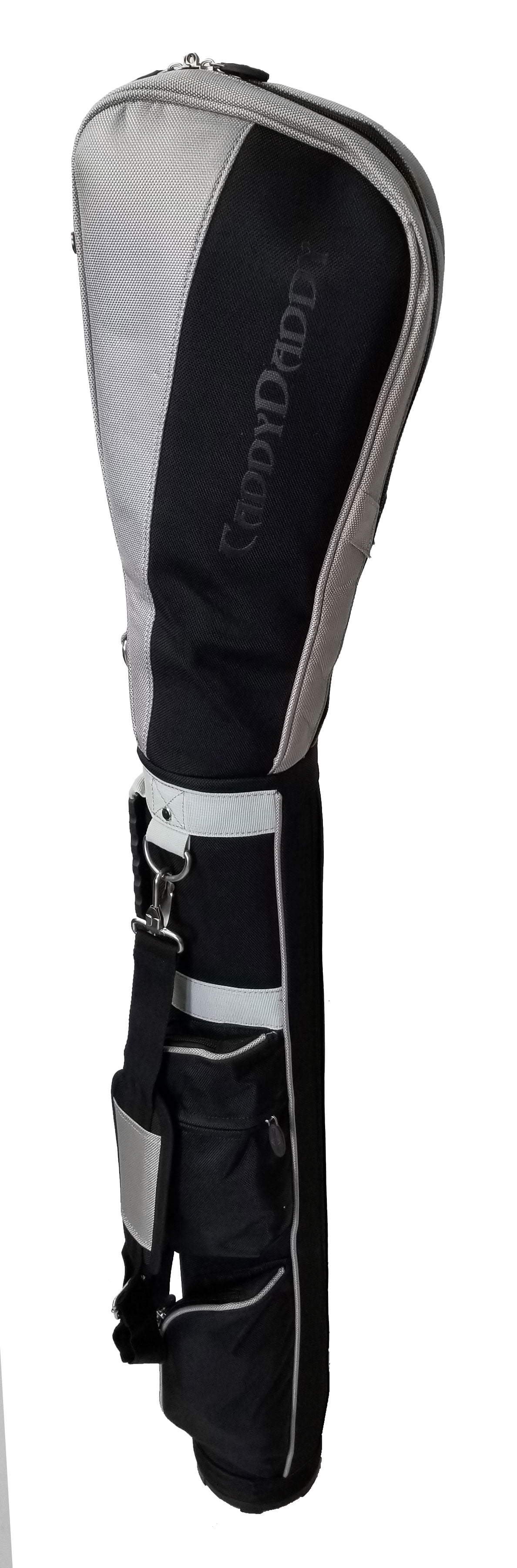 CaddyDaddy Golf Ranger Carry Sunday Range Travel Bag, Black/Silver