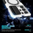 thumbnail image 5 of Decase Compatible with MagSafe Case for Samsung Galaxy S23 Ultra, Magnetic Invisible Ring Stand,Slim Shockproof Dual-Layer Anti-Scratch Slide Camera Lens Protector PC Back Cover Case, white, 5 of 8