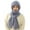 Blue, variant on Unisex Womens&Mens Adult Solid Integrated Ear Windproof Hat Scarf Hooded Scarf Winter Scarf Knitted Hat Sets