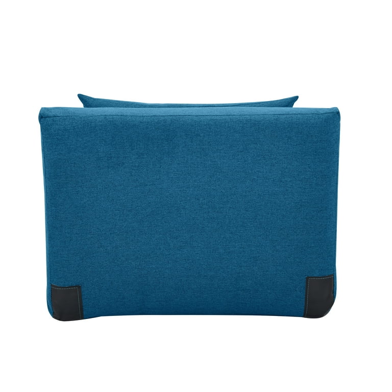 A&D Home Boston Velvet Convertible Chair, Blue 