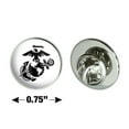 thumbnail image 6 of Marine Corps USMC Black on White Eagle Globe Anchor Officially Licensed Metal 0.75" Lapel Hat Pin Tie Tack Pinback, 6 of 8