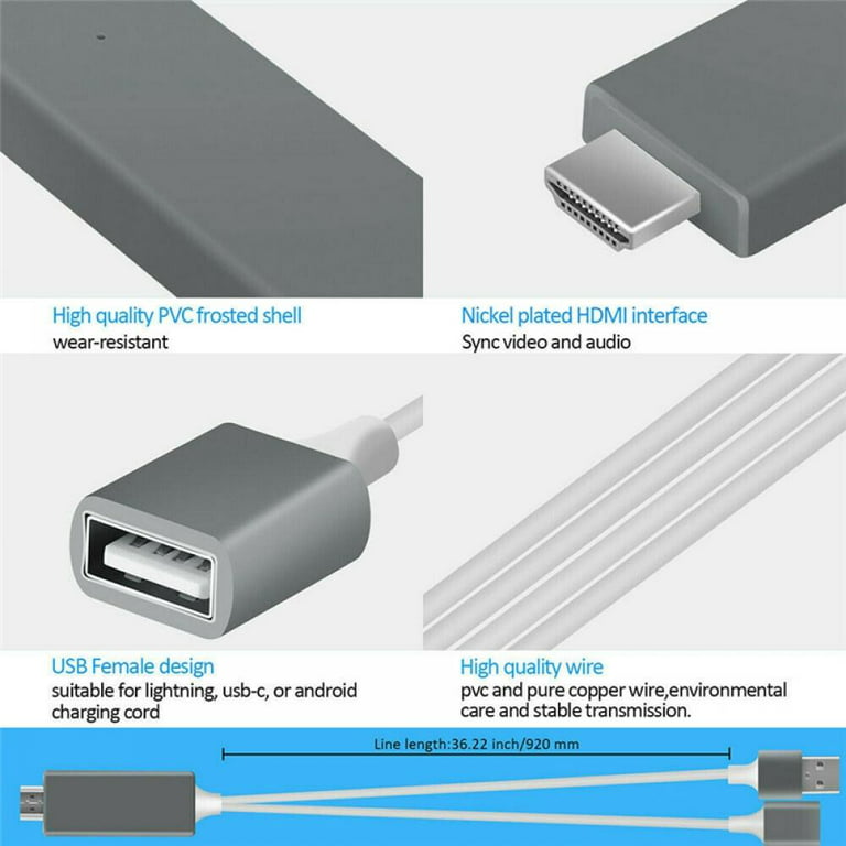 Cable adaptador Digital AV HDMI para iPod Touch para iPhone 4 4G para iPad2