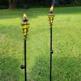 thumbnail image 2 of Sunnydaze Outdoor Adjustable Height Glass and Metal Swirl Patio and Lawn Torch Set - Yellow - 2pk, 2 of 10