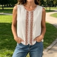 thumbnail image 7 of Sokhug Linen Cotton Round Neck Womens for Women Embroidered Vertical Stripe Sleeveless Tank Top, Loose Fit Casual Outdoor Daily Shirts (No ratings yet), 7 of 7