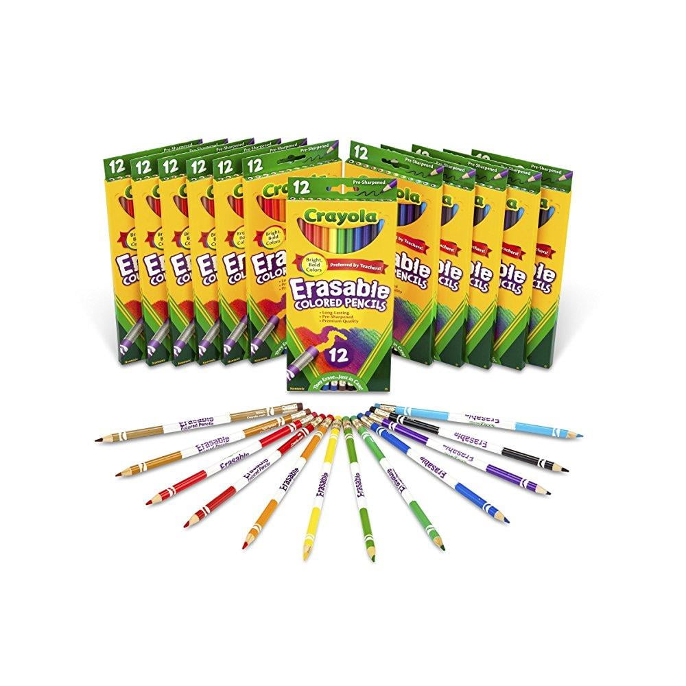 Crayola Bulk Erasable Colored Pencils, Classpack, 12 Packs of 12Count