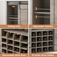 thumbnail image 5 of Wine Bar Cabinet with Sliding Barn Door 16 Bottle Wine Rack Natural, 5 of 5