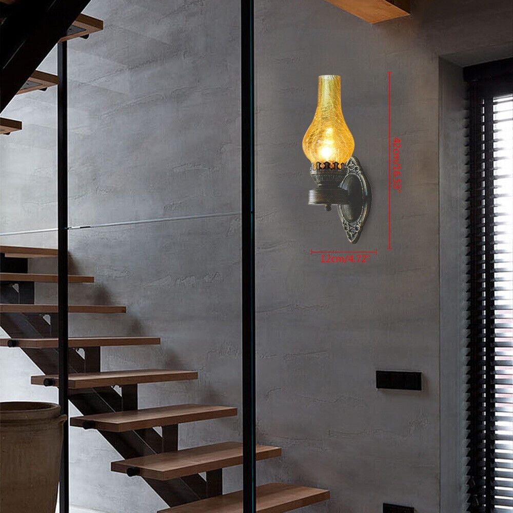 Industrial Wall Sconce with Glass