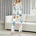 thumbnail image 2 of Levmjia Womens Pajama Set Lapel Short Sleeve Carnival Printed Cardigan Sleepwear 2 Piece Set With Pants Comfortable and Breathable Nightwear Home Relaxation, 2 of 9