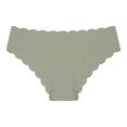 thumbnail image 1 of Calzoncillos sin costuras para mujer Paquete de 3 bragas de seda de hielo Ropa interior invisible de tiro medio, verde oscuro, S Feliz Sencillez, 1 of 4