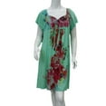 thumbnail image 2 of Live & Let Live Womens Green Floral Sleep Shirt Nightgown Chemise Nightie S, 2 of 2