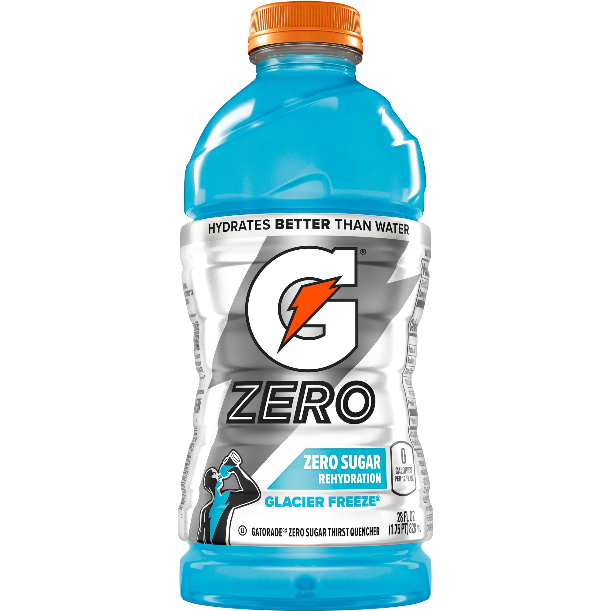 Gatorade Zero Sugar Thirst Quencher, Glacier Freeze Sports Drinks, 28 fl oz Bottle