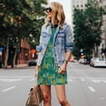 thumbnail image 4 of Fotbe Jungle Leopard Vestido de Verano sin Mangas para Mujer – Vestido Midi Línea A, Estilo Camiseta Floral, Vestido Playero Casual y Fluido, 4 of 7
