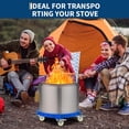 thumbnail image 3 of Ourlova Chariot Tambour à 5 Roues 55 Gallons Robuste Capacité de 1250 Livres Chariot Tambour Caddy avec Supports Croisés Roulettes Pivotantes Roue Conception Anti-Basculement Chariot Tambour avec Frein pour, 3 of 8