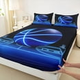 thumbnail image 3 of jejeloiu Basketball Game Gaming Queen Sheet Sets,Boys Ball Sport Bed Set For Adults 4pcs, 3 of 7