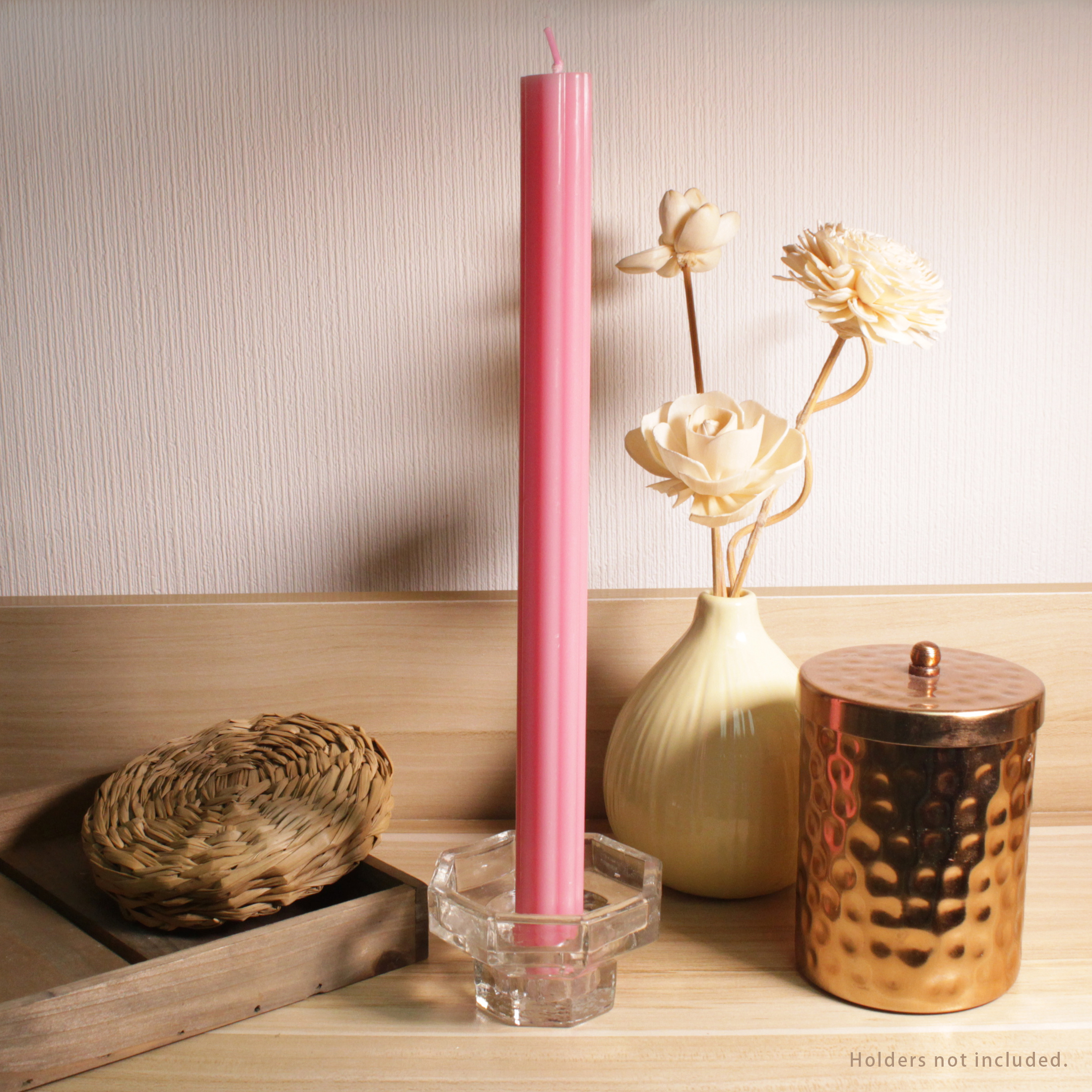 Better Homes & Gardens Unscented Taper Candles, Pink, 2-Pack, 11 inches Height - image 3 of 5