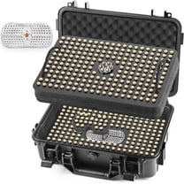 430 Rounds 357Mag Ammo storage case for .38 Special/.357 Magnum/.38 Super Auto, Drop-Proof Ammo Case with Pre-Cut Foam & Desiccant, Ammo Safe & Transport