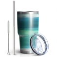 thumbnail image 2 of 30oz Green and Grey Abstract Art Artwork Tumblers Stainless Steel Tumbler with Lid and Straw,Vacuum Insulated Double Wall Travel Tumbler Cups Mug with Cleaning Brush for Coffee,Tea, 2 of 7