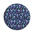 thumbnail image 3 of Rv Spare Tire Cover 17 inch - Skull purple flower Tire Covers for Trailers, Adjustable Camper Spare Tire Cover, 3 of 7