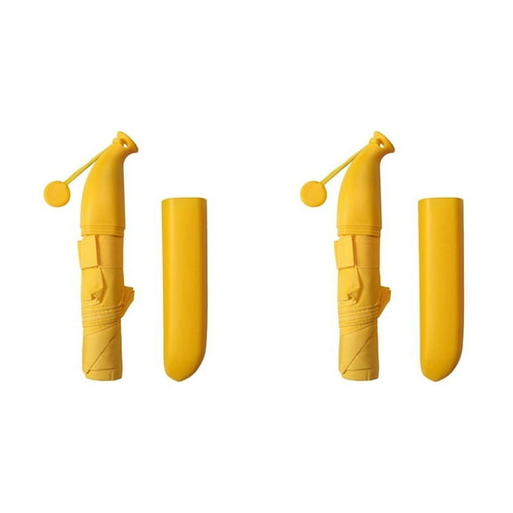 2X Umbrella Banana Folding Umbrella Banana Umbrella Yellow
