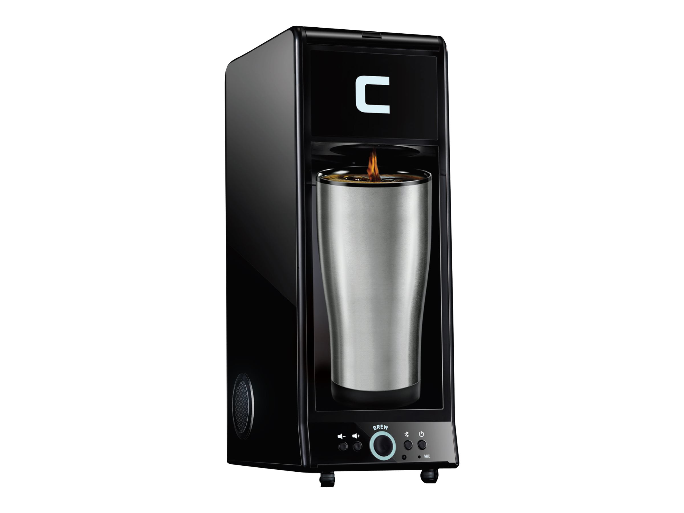 Chefman RJ14-BUZZ - Coffee maker with Bluetooth enabled speaker system -  black