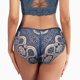 thumbnail image 4 of Gibobby Bragas elásticas para mujer Ropa interior encaje para mujer Bikini algodón Bragas Hipster Panty Ladies Stretch Sexy Briefs（Azul， S), 4 of 5