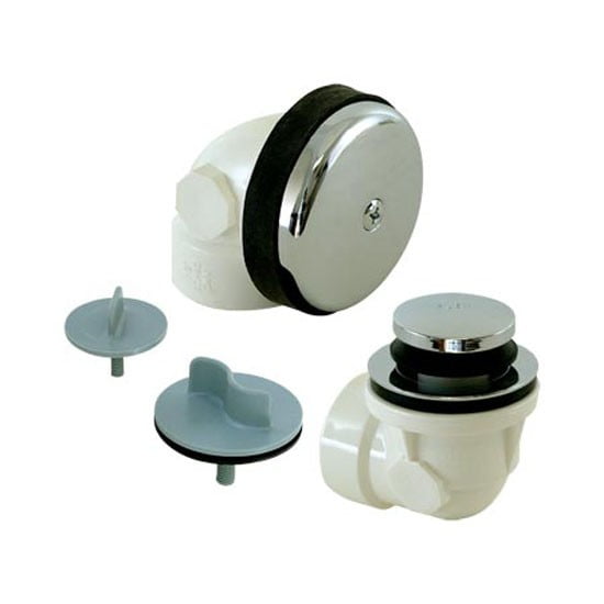 Chrome 1-1/2 Inch Bath Waste Kit with PVC Tubing