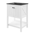 thumbnail image 1 of Sink Vanity Cabinet, Wood, White Black, Modern Contemporary Urban Design, Hotel Bedroom Bathroom Master Suite Guest, 1 of 10