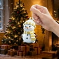 thumbnail image 4 of 3.14in Snowman Christmas Tree Ornament - Festive Holiday Decor for Xmas Trees,Winter Parties & Home Gifting,Cute Hanging Bauble with Ribbon，Perfect Stocking Stuffer,Seasonal Christmas Decor, 4 of 5