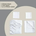 thumbnail image 4 of MLILY Ego 100% Viscose Bamboo Bed Sheets Set, Full, White, Wrinkle Resistant, Solid Sateen,, 4 of 10