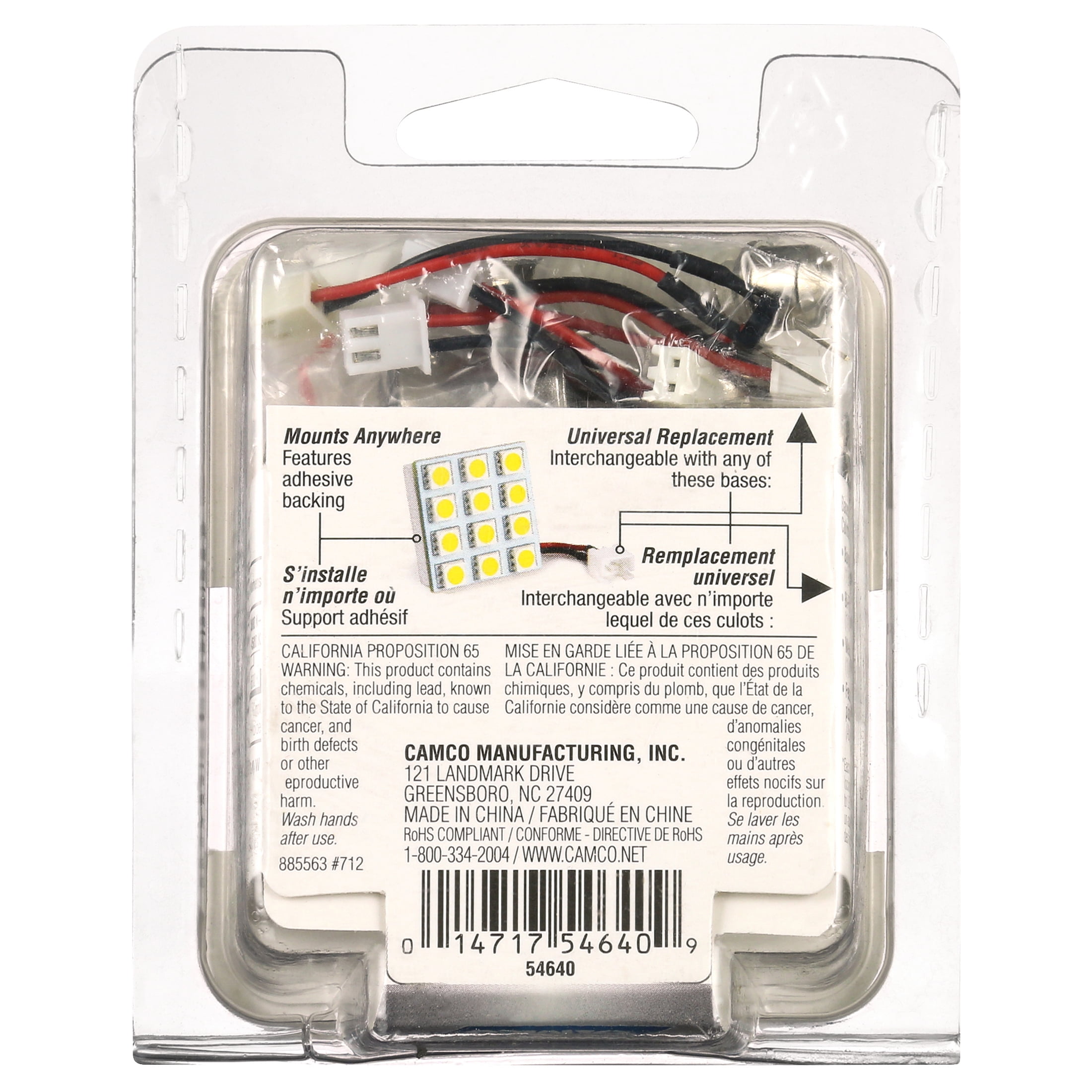 Camco 54640 LED Replacement Bulb Multi-Base Kit - 12 LED 200lm