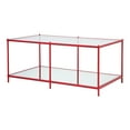 thumbnail image 3 of Scoles 1-Shelf Glass Top Coffee Table, Red, 3 of 6