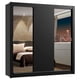 thumbnail image 2 of Ropero Closet Madesa Lyon Plus 3 Puertas Con Espejos Negro, 2 of 5