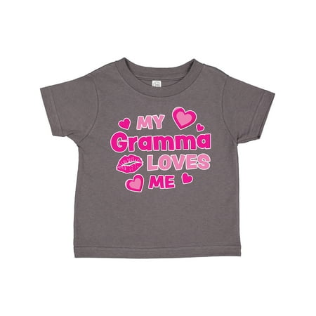 

Inktastic Valentine s Day My Gramma Loves Me Hearts and Lips Boys or Girls Toddler T-Shirt