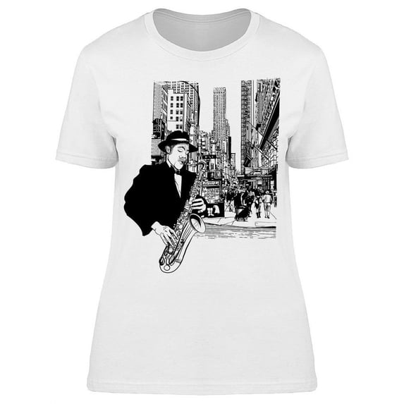 Saxophonist In New York
T-Shirt Women -Image by Shutterstock, Female x-Large