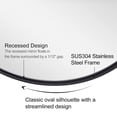 thumbnail image 4 of ANDY STAR Modern 25 x 38 In Oval Wall Hanging Bathroom Mirror, Matte Black, 4 of 8