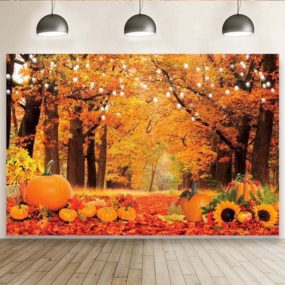 Halloween Pumpkin Happy Party Backdrop Banner - Halloween Pumpkin Decorations Photography Background Party Supplies