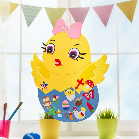 

GNEIKDEING Easter Rabbit Chickens Blanket Hangging Children DIY Pendant Venue Decoration Hangs D One Size