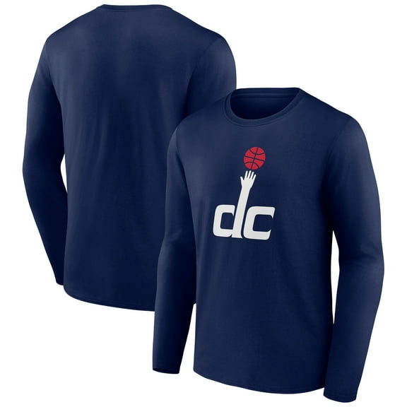 Men's Navy Washington Wizards Alternate Logo Long Sleeve T-Shirt