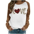 thumbnail image 2 of Amzcrzy Chandails à Manches Longues pour Femmes Chandails de la Saint-Valentin pour Femmes avec Lettres Imprimées Col Rond Raglan Décontracté Imprimé Chandail à Manches Longues Chandail à Capuchon Chandails de la Saint-Valentin pour Femmes m, 2 of 4