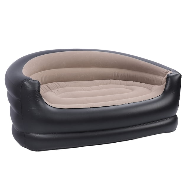 Chaise Gonflable en PVC Velours Imperméable Confortable Portable Canapé Gonflable Extérieur Camping Plage Pique-Nique Parc