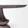 thumbnail image 5 of Crossman 60" Round Dark Brown/Gray Solid Wood Table Top & Base Dining Table, 5 of 6