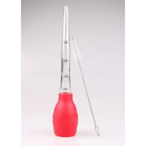 GUIYONG Small Turkey Baster With Cleaning Brush Silicone Food Baster For Cooking Marinating Beef Chicken For Bbq Food Grade Silicone Seasoning Tube