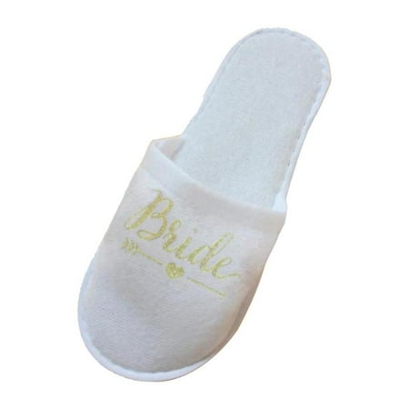 

Personalized Women s Slippers Sandals Terrycloth Slippers Slippers for Weddings Holidays at Home - Gold 26x8cm