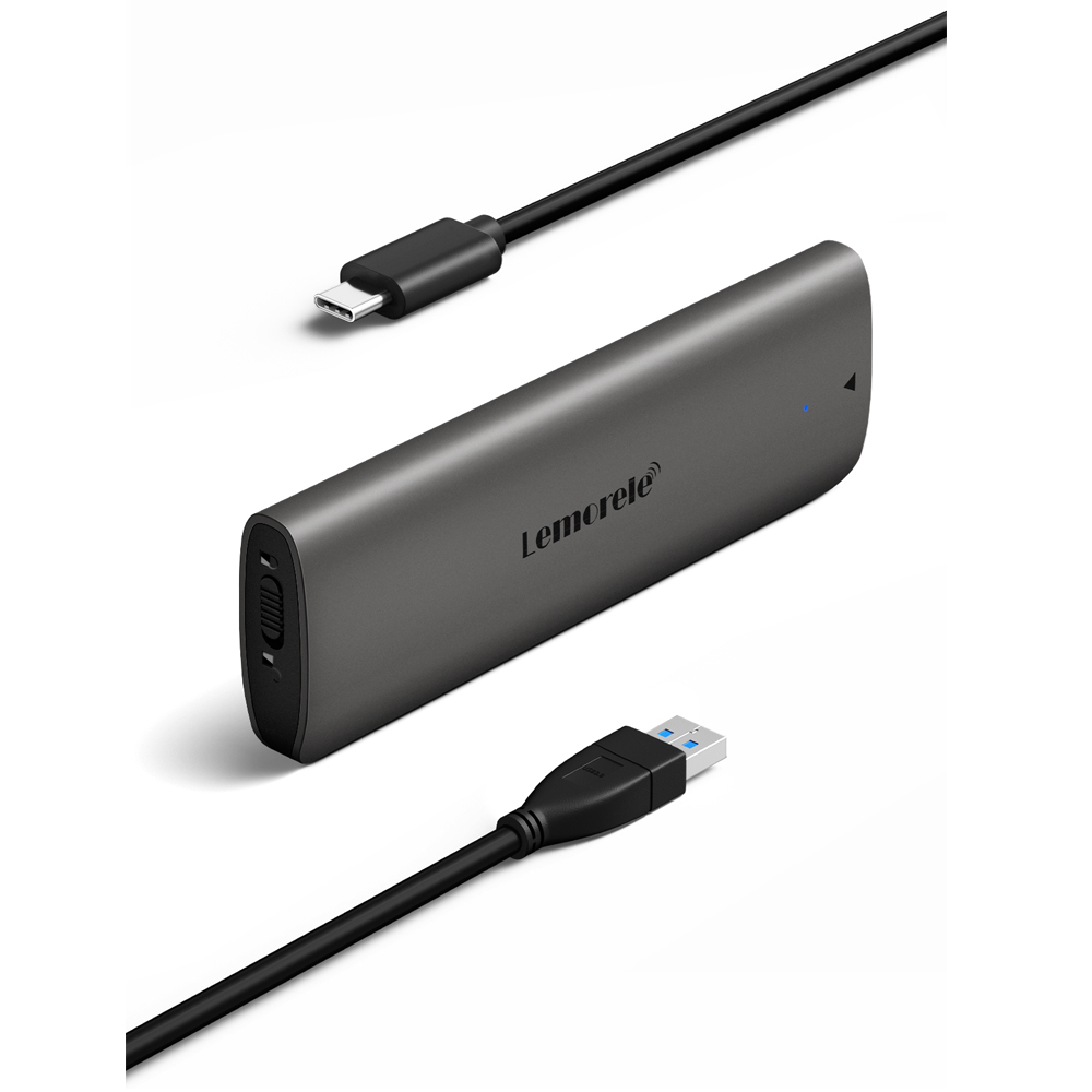 Clearance!!! M.2  NVME SDD Enclosure, USB 3.2 NVMe SSD M2 Housing Adapter Aluminium for 2230/2242/2260/2280 M.2 NVMe/SATA SSD from M-Key/M+B Key with 2 in 1 Cable Tool-Free