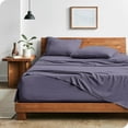 thumbnail image 4 of Bare Home Dusty Purple Sandwashed Microfiber Sheet Set, Wrinkle Resistant, Deep Pocket, Twin XL, 4 of 7