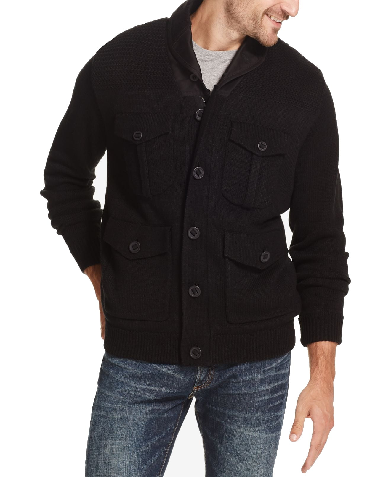 mens fleece cardigans with pockets