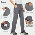thumbnail image 3 of POENTAB Hiking Pants for Women Convertible Quick-Dry Stretch Lightweight Zip-Off Outdoor Trousers with Multi Pockets, 3 of 9