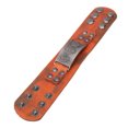 thumbnail image 1 of Metal Buckle PU Leather Wristband Adjustable Snap Button Vintage Cuff Bracelet Unisex Retro, 1 of 7