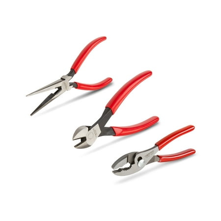 TEKTON Pliers Set, 3-Piece (Long Nose, Diagonal Cutting, Slip Joint) | PLR99018