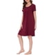 thumbnail image 4 of Vestido de salón para mujer INSPIRE CHIC, camisón de noche, pijamas, de color sólido, cuello redondo, bata de noche, S rojo, 4 of 5